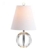 16" Crystal Ball/Metal Goddard Table Lamp (Includes LED Light Bulb) Clear - JONATHAN Y