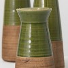 Sullivans Set of 3 Ceramic Vase 10"H 7.5"H & 5"H Green - 2 of 4