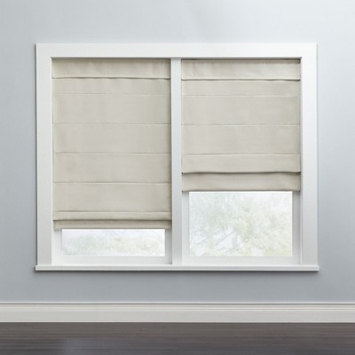 BrylaneHome Cordless Large Fold Woven Blackout Roman Shade