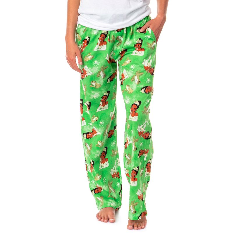 Disney Adult The Princess and the Frog Tiana and Frogs Pajama Lounge Pants, 1 of 5