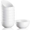 Soup/Cereal Bowls Set of 8, White Ceramic Bowls, Porcelain Bowls for Kitchen Dessert Rice Side Dish Snack Soup Fruits Cereal Ice Cream - 2 of 4