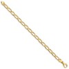 Black Bow Jewelry Men's 14k Yellow Gold, 6mm Open Link Chain Bracelet - 2 of 4