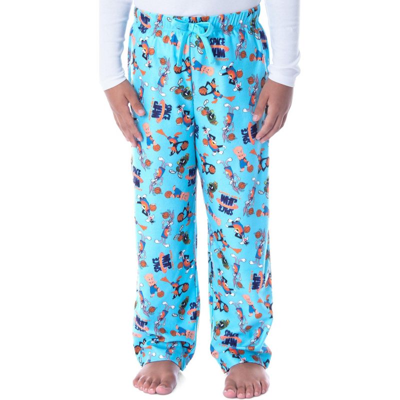 Space Jam A New Legacy Boys' Allover Character Loungewear Pajama Pants Blue, 1 of 5