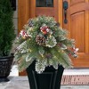 Puleo 18" Pre-Lit LED Snowy Artificial Urn Filler with Pinecones & Berries Warm White Lights - 4 of 4