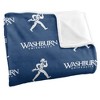 Washburn University Logo Pattern Silky Touch Blanket White 50x60 - 3 of 4