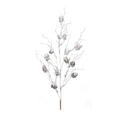 Melrose Pine Cone Twig Spray (Set of 6)