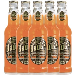 Hank's Genuine Gourmet Orange Cream Soda, 12 fl oz Bottles – Premium Craft Soda with Citrus, Creamy Flavor – Nostalgic Creamsicle Taste, Pack of 5 - 1 of 1