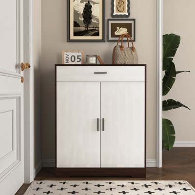 ALEXOUN Shoe Storage Cabinet,Freestanding Shoe Cabinet Storage with wooden handle for Entryway,Hallway