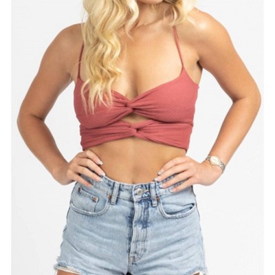Women's TWISTED TIE BACK CROP TOP - ENDLESS BLU.