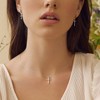 Bearfruit Jewelry Sterling Silver 18K Gold Plated Ariel Cross Necklace - 3 of 4