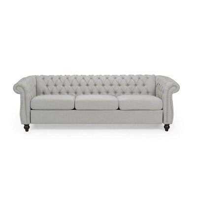 NicBex 3 Seater Sofa Couch with Tufted Button Back Modern 84.75 Inch Comfy Sleeper Couch with Wood Legs for Living Room