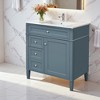 SpassWay 30"L White Modern Bathroom Vanity with Sink 2 Drawers Tip Out Storage Cabinet - 2 of 4