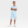 Boys' Stitch Terry Shorts - Blue - 4 of 4