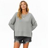 Anna-Kaci Women's Solid Color Pullover Sweater with Wide Ribbed Hem and Relaxed Fit - 4 of 4