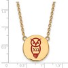 Black Bow Jewelry 14k Yellow Gold Plated Sterling Silver Chi Omega Greek Life Necklace 18 Inch - 2 of 4