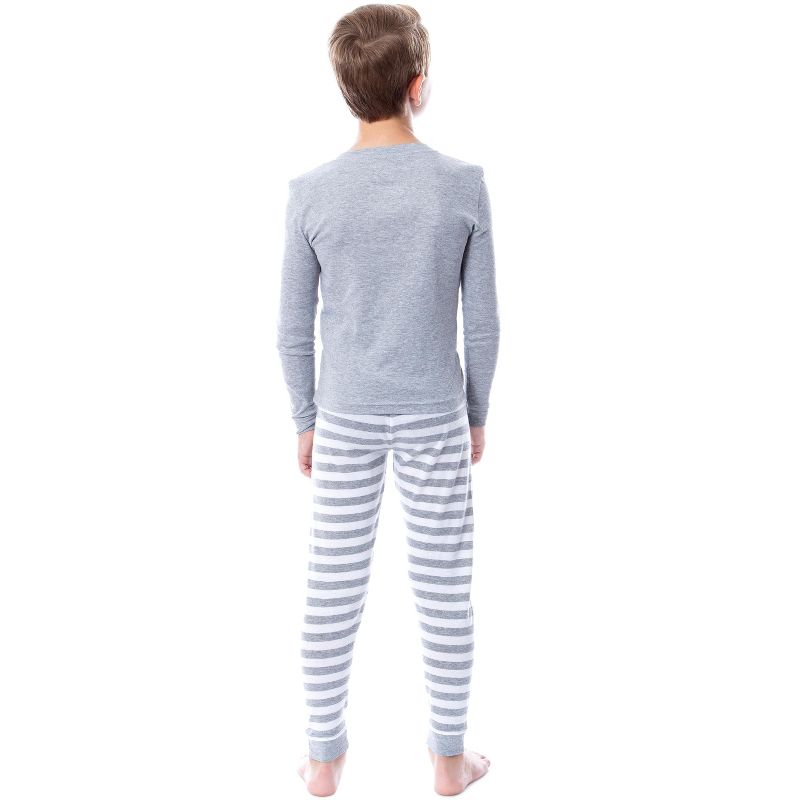 Tom And Jerry Unisex Youth Child Girls' Boys' Sleep Tight Fit Pajama Set Grey, 4 of 5