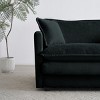 Set of 2 Chenille Accent Chairs with Toss Pillows, Modern Upholstered Armchairs for Living Room & Bedroom-Cuddlewood - 2 of 4