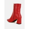 Kaira Metallic Accent Heel High Ankle Boots Women - 3 of 4