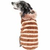 Pet Life (R) Luxe Tira-Poochoo Tiramisu Patterned Mink Fur Designer Dog Jacket - 3 of 4