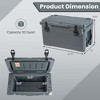Costway 30 QT Rotomolded Cooler Portable Ice Chest Ice Retention for 5-7 Days Charcoal/Tan - 3 of 4