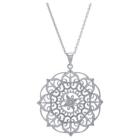 Women's hot sale medallion necklace