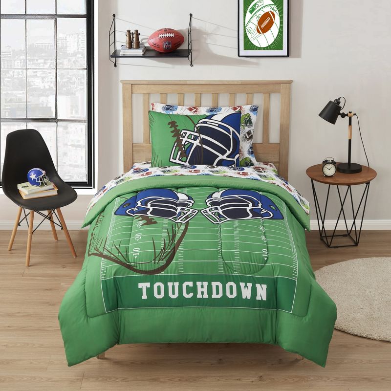 Kids Football Printed Bedding Set Includes Sheet Set by Sweet Home Collection™, 1 of 5