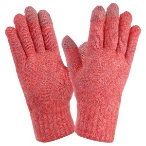 Unique Bargains Touchscreen Winter Anti-Slip Common Size Warm Hiking Gloves 8.7" x 3.5" 1 Pair - 1 of 4