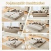Chenille Folding Sofa Bed with Pillows - 6-in-1 Convertible Floor Couch & Sleeping Mattress with Removable Cover and Side Pocket - 4 of 4