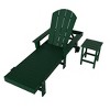 WestinTrends Malibu 2 Piece Adirondack Poly Reclining Chaise Lounge With Arms & Wheels - 2 of 4