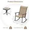 Costway 3 PCS Patio Rocker Set with High Backrest & Wood-Plastic Tabletop Coffee Table - 3 of 4