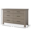Child Craft 6-Drawer Denman Double Dresser for Nursery or Bedroom, Anti-Tip Kit Included to Prevent Tipping, Non-Toxic, Baby Safe Finish - 3 of 4