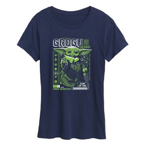 Women's - Star Wars - The Mandalorian Grogu Digital Short Sleeve Graphic T-Shirt - 1 of 4