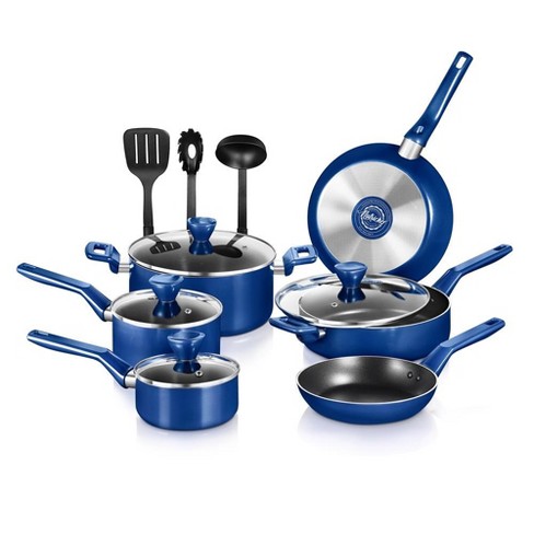 Nutrichef 13 Piece Kitchenware Pots and Pans, Non-Stick Cookware Set