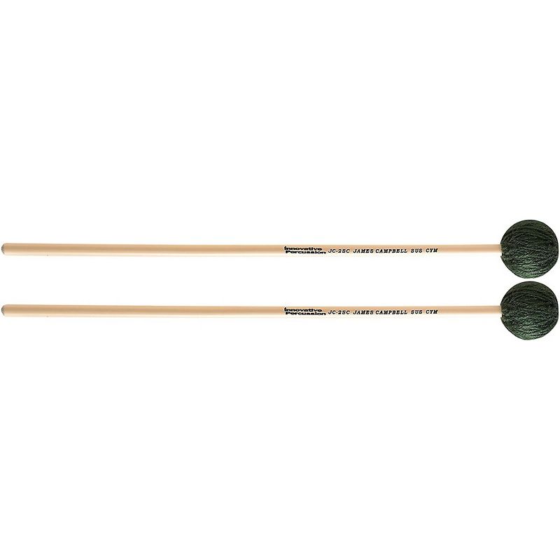 Innovative Percussion Suspended Cymbal Mallet Green Yarn, 1 of 3