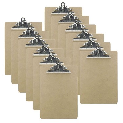 12pk Letter Size Wood Clipboard - Charles Leonard