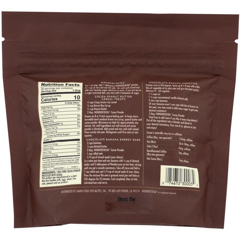 Wondercocoa Roasted Cocoa Powder - Case of 6/6 oz, 3 of 8
