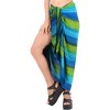 LA LEELA Women's Sarong Bikini Skirt Cover up Swimwear Bathing suit Summer Wraps Swimsuit Beach Wrap for Women One Size Green, Tie Dye Design - 3 of 4