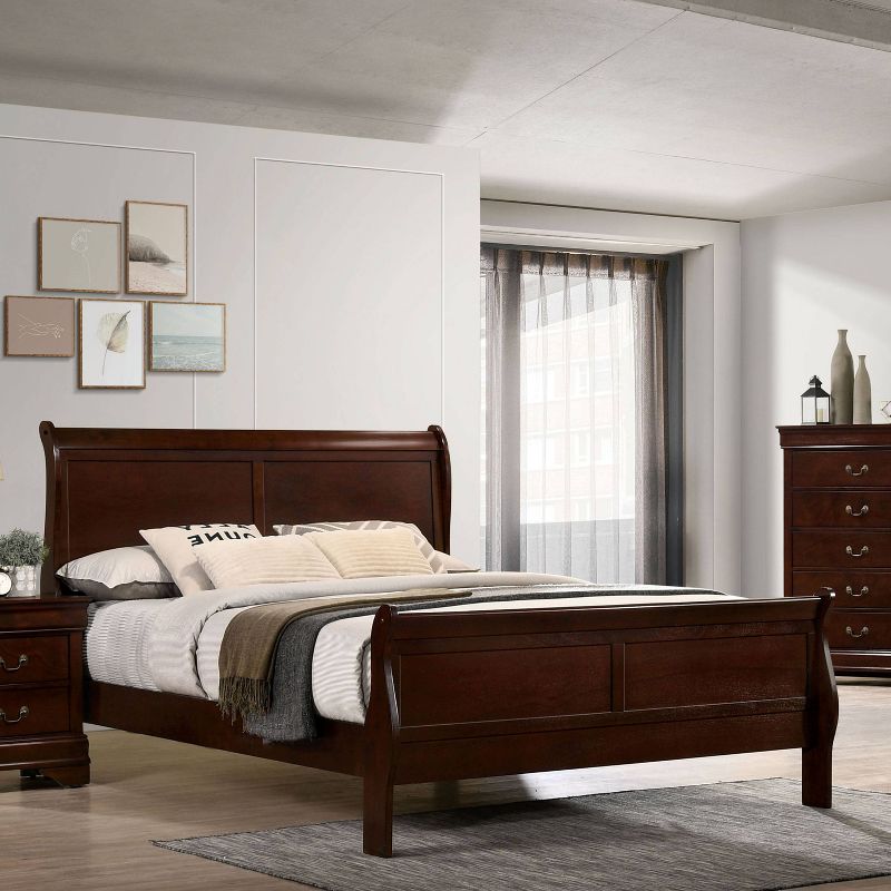 Sliver Sleigh Panel Bed - HOMES: Inside + Out, 3 of 8