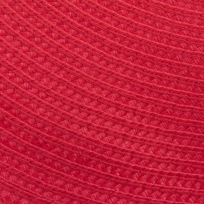 Cherry Red Woven Round Placemats, Set of 12, 15"