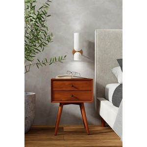 Alpine Furniture Flynn Small Nightstand, Acorn - 1 of 4