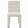 Royal Hampton Dining Chair Set of 2, Plush White Boucle Seat, Tufted Backrest - 2 of 4