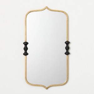 Sullivans 27.5" Gold With Black Wall Mirror, Metal - 1 of 4