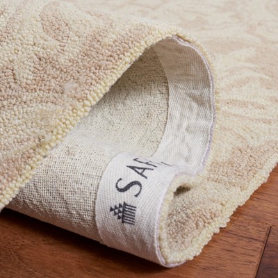 Reversible Creme Hand-Knotted Easy Care Synthetic Rug, 6' x 9'