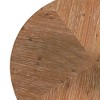 31.29"Modern Retro Splicing Round Coffee Table, Fir Wood Table Top with Black Cross Legs Base - 2 of 4