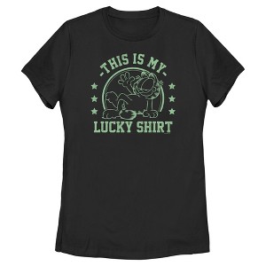 Women's Garfield St. Patrick's Day This is my Lucky Shirt T-Shirt - 1 of 4