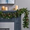 Christopher Knight Home Atticus 9’X10’’ Glitter Bristle Mixed Garland with Warm WhiteLights (Set of 2) - 2 of 4