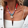 Boho Beach Scarf Necklace - Gold Starfish, Cross & Flower Charm Jewelry - 2 of 4