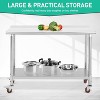 Stainless Steel Work Table, NSF Commercial Grade, Adjustable Shelf, Silver - 4 of 4