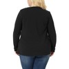 Agnes Orinda Women's Plus Size Long Sleeve V Neck Loose Fashion Buttons Tunic Blouse - 4 of 4