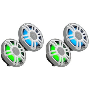 Hertz 2 Pair HMX 7.7 S-LD-SW – 7.7" Hi-End LED Marine Coaxial Speaker, 200W Peak, 4Ω, IP65 Water-Resistant, White Sport Grille, UV & Salt Fog Certi... - 1 of 4
